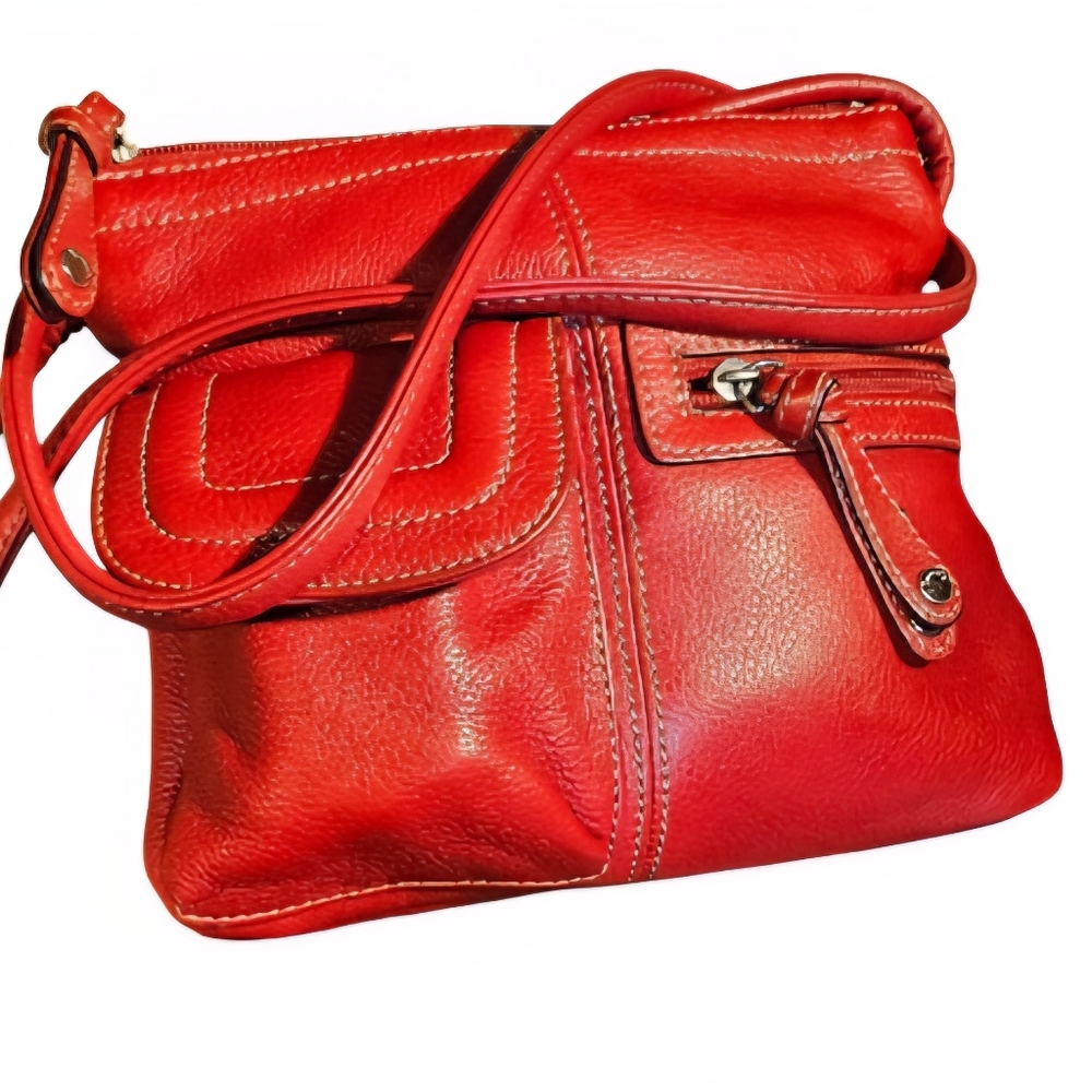 Vintage Tiganello Pebbled Leather Crossbody Bag Nice - Picture 3 of 7